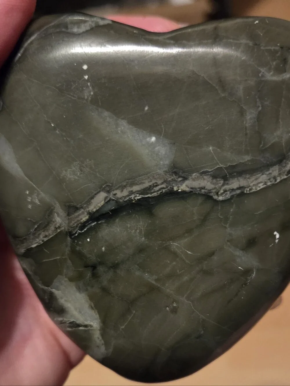 Hand-Carved Green Soapstone Heart Tealight Candle Holder
